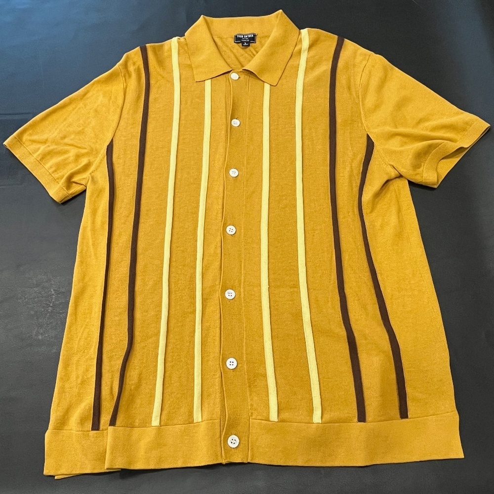 Todd Snyder Vertical Stripe Full Placket Sweater Polo